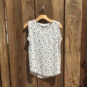 LOFT abstract print blouse